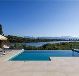 3 bedroom villa with pool & sea view, near Acharavi, sleeps 6